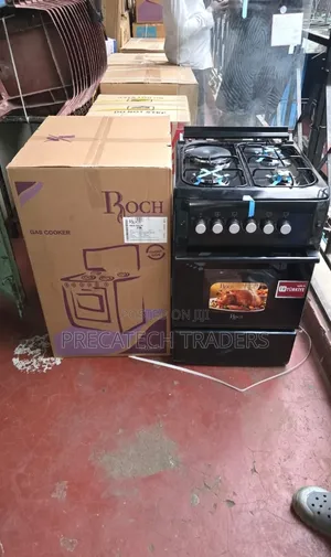 Roch 50x55cm 3+1 Gas/Electric Cooker - Black