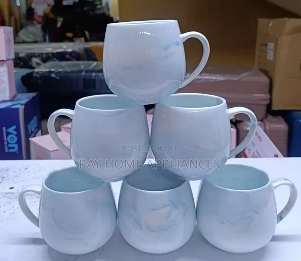 Blue 470ml Ceramic Mugs (Set of 2) - 1