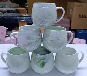 Green Ceramic 470ml Mugs (Set of 2)