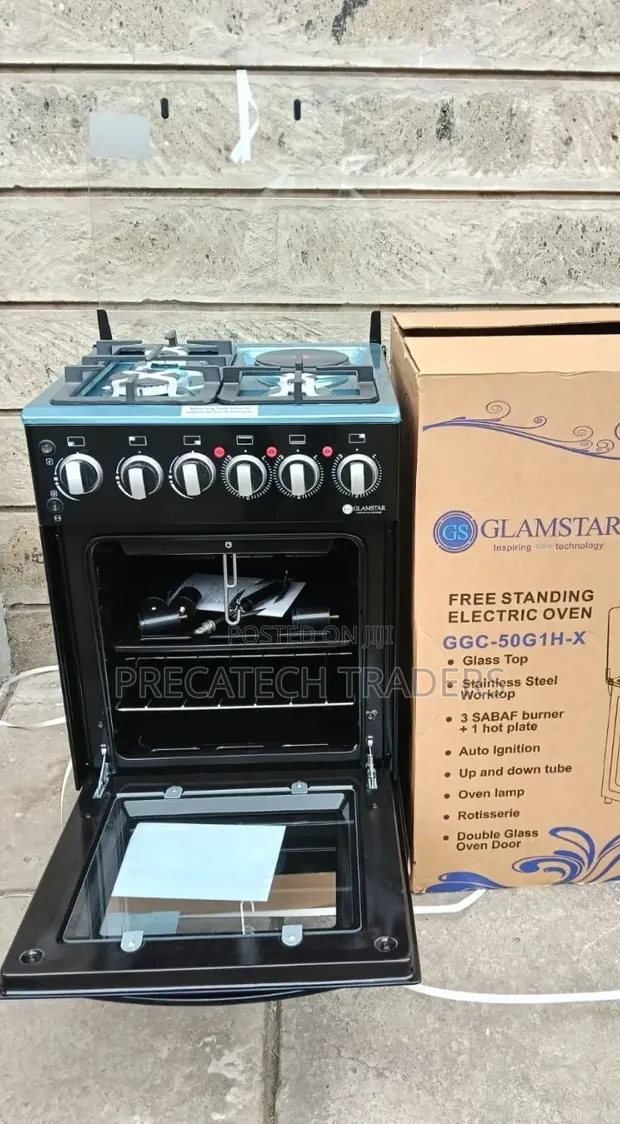 Glamstar 3 Gas + 1 Electric Hotplate Cooker with Electric Oven - 1