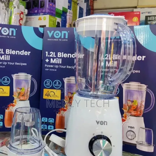 Von 2-in-1 Blender with 1.5L Jar & Grinder - 1