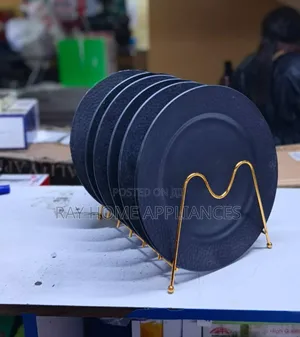 High Quality Black Ceramic Plates (Set of 6)