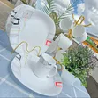 12-Piece Breakfast Set: 6 Plates & 6 Cups - 2