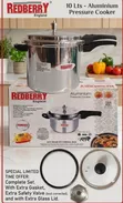 Premium Range Aluminium Pressure Cooker with Glass Lids - 10 Litres - 1