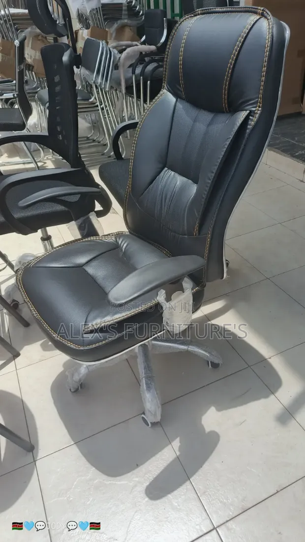 Brand New Leather Modern Office Chair - 1