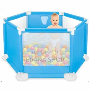 Child-Safety-Fence-Playpen-With-Ball-Pit-and-Basketball-Net