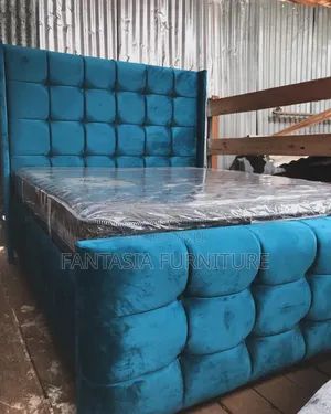 Ideal Blue Velvet Bed 5x6
