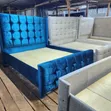 5x6 Chesterfield Bed Frame - Royal Blue - 2