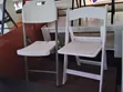 Brand New Black Leather Folding Chairs (Set of 2) - 1