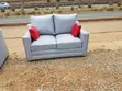 3-Seater + 2-Seater Grey Fabric Sofa Set - 2