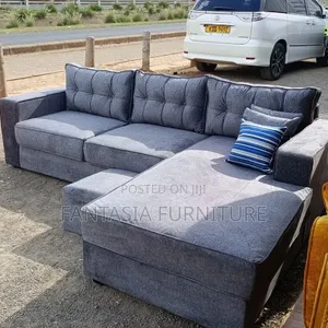 Brand New 5-Seater L-Shaped Grey Sectional Sofa