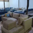 L-Shaped 5-Seater Sofa with Ottoman - Grey Fabric - 3
