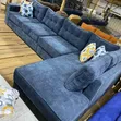 L-Shaped 7-Seater Blue Sofa - 2