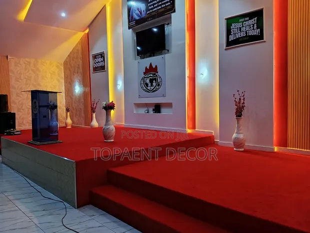 Durable Red Church Altar Floor Carpets - 1