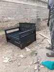 Foldable 4x6 Pallet Sofabed with Storage - 2