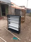 Wooden Black and White Shoe Rack - 4