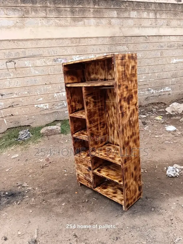 3x6 Brown Pallet Wardrobe - 1