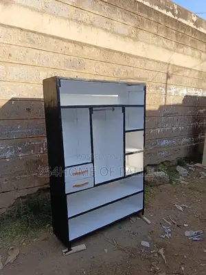 4x6 Wooden Wardrobe - Black & White