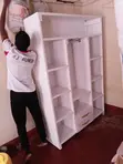4x6 All White Pallet Wardrobe - 2