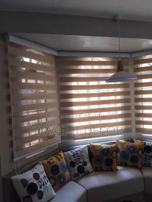 Quality Bay Window Horizontal Roller Blinds for Living Room & Kitchen