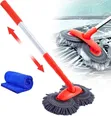 115cm Long Car Wash Twin Mop - Double Headed Microfiber Cleaning Brush - 5