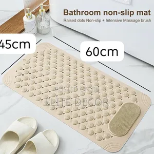 60cm Anti-Slip Bathroom Mat with Foot Scrub Pad