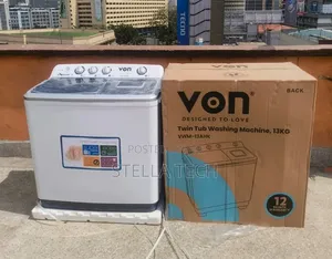 Von 13kg Twin Tub Washing Machine - White
