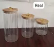 Premium Glass Storage Jar with Bamboo Lid - 520ml, 750ml, 1050ml - 4