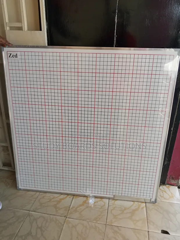 4ft x 4ft Magnetic Dry Erase Graph Board - 1