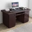 Executive Home Office Desk 120cm Natural Mahogany - 1