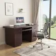 Executive Home Office Desk 120cm Natural Mahogany - 5
