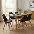 Eames Style Mid Back Dining Chairs (Black) - 4