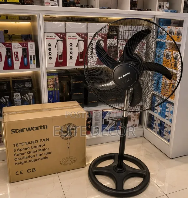 18-Inch Standing Fan - Powerful & Adjustable - 1