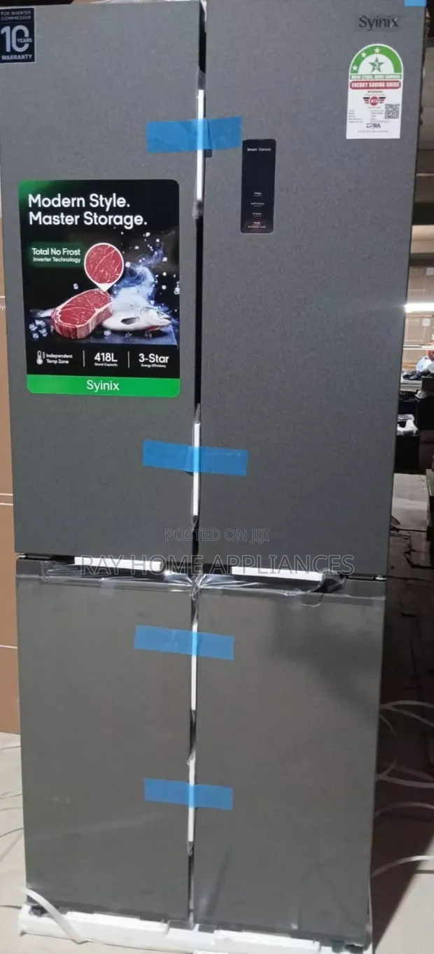 Syinix 421L Glass Four Door Refrigerator - 1