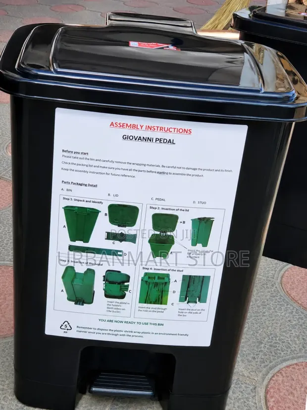 Kenpoly 50L Pedal Bin - Durable Hygiene Waste Bin - 1