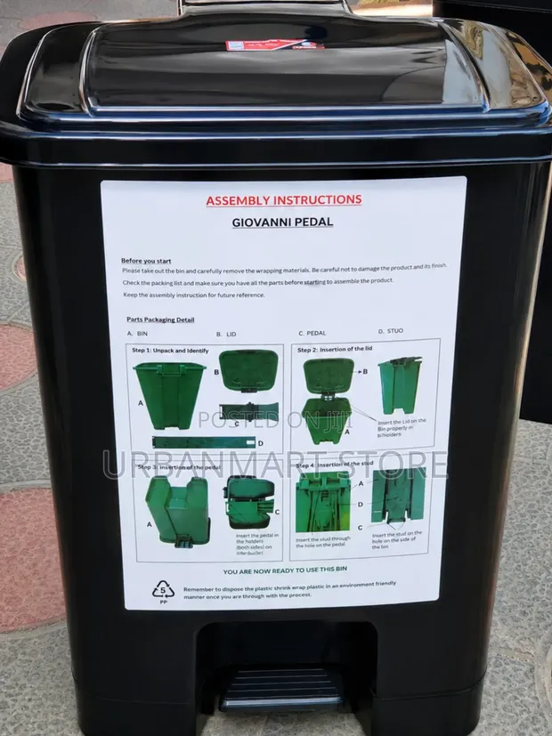 Brand New Kenpoly 50 Litre Pedal Bin - 1