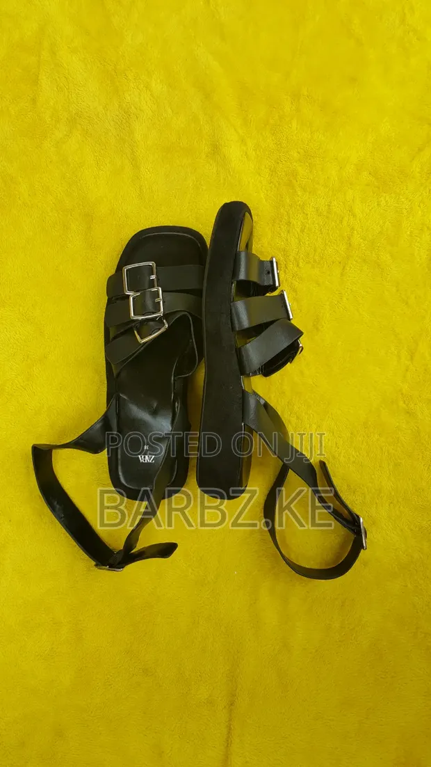 Zara Leather Sandals - Brand New - 1