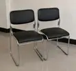 Black Visitor Office Chair - Chrome Frame - 1