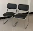 Black Visitor Office Chair - Chrome Frame - 3
