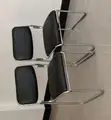 Black Visitor Office Chair - Chrome Frame - 4