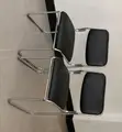 Black Visitor Office Chair - Chrome Frame - 5