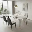 Four Seater Dining Set with Marble Table - 1