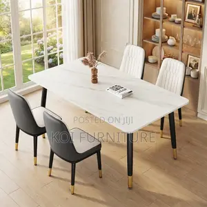 Four Seater Dining Set with Marble Table