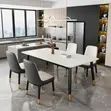 Four Seater Dining Set with Marble Table - 5