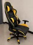 Black & Yellow Reclining Gaming Chair - 1