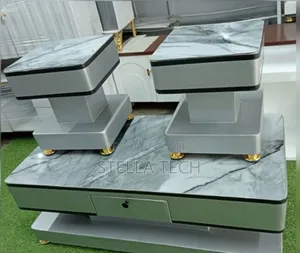 Meza ya Kahawa na Kioo/Marble na Stuli 2