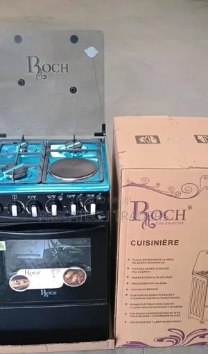 Roch 3+1 Freestanding Cooker 50x55 - Black