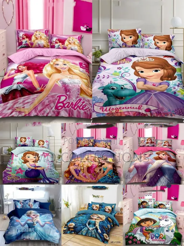4pc Themed Cartoon Duvet Set - Size 4x6 - 1