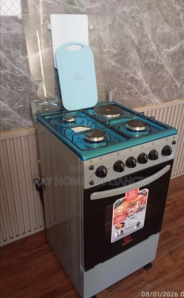 Eurochef 50cm*55cm 3 Gas + 1 Electric Standing Cooker with Electric Oven - 1