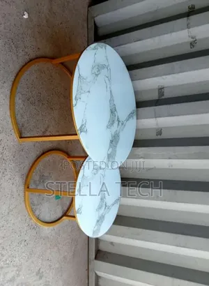 Marble Nesting Coffee Table (Glass Effect) White